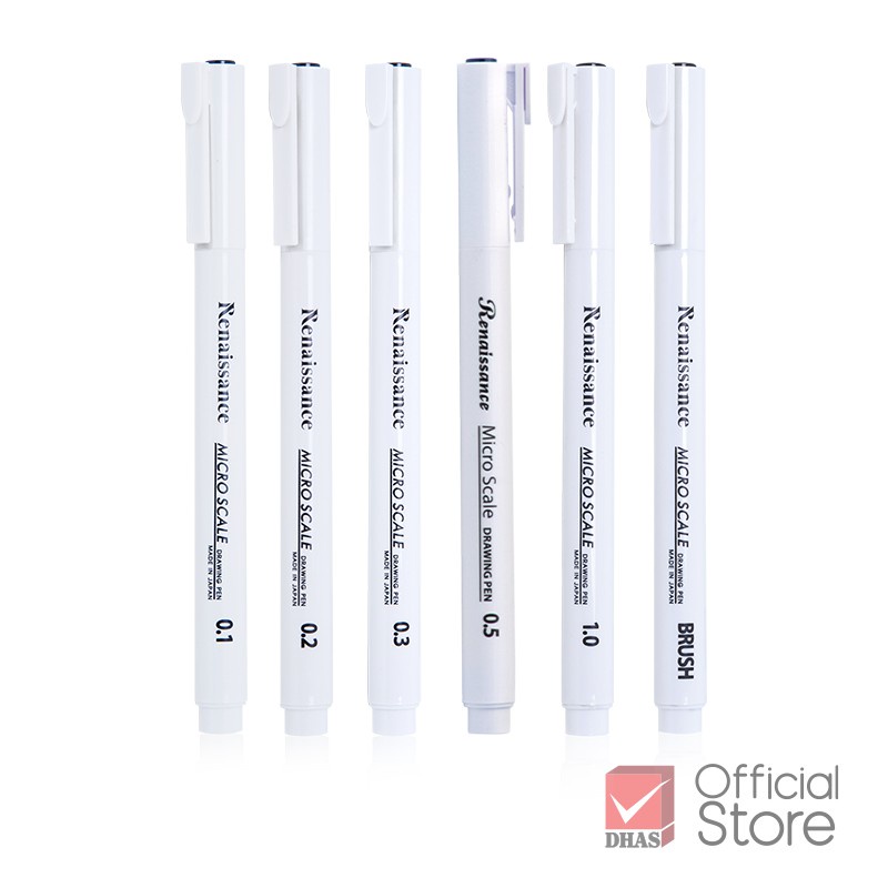 Bút Lông Kim Renaissance Design Microscle Drawing Mực Đen