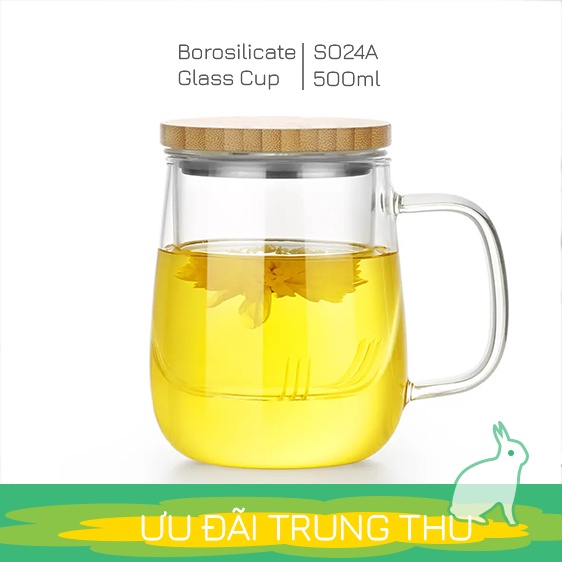 Ly lọc trà lõi thủy tinh S024 500ml