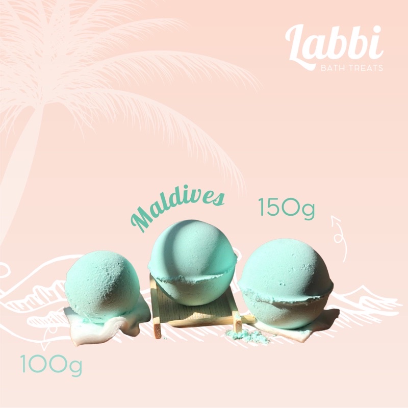 MALDIVES  Bath bomb / Viên sủi bồn tắm / Bom tắm / Viên thả bồn tắm / Bathbomb
