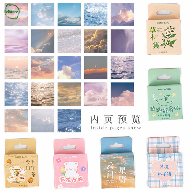 Hộp 46 miếng dán trang trí hình đám mây độc đáo xinh xắn