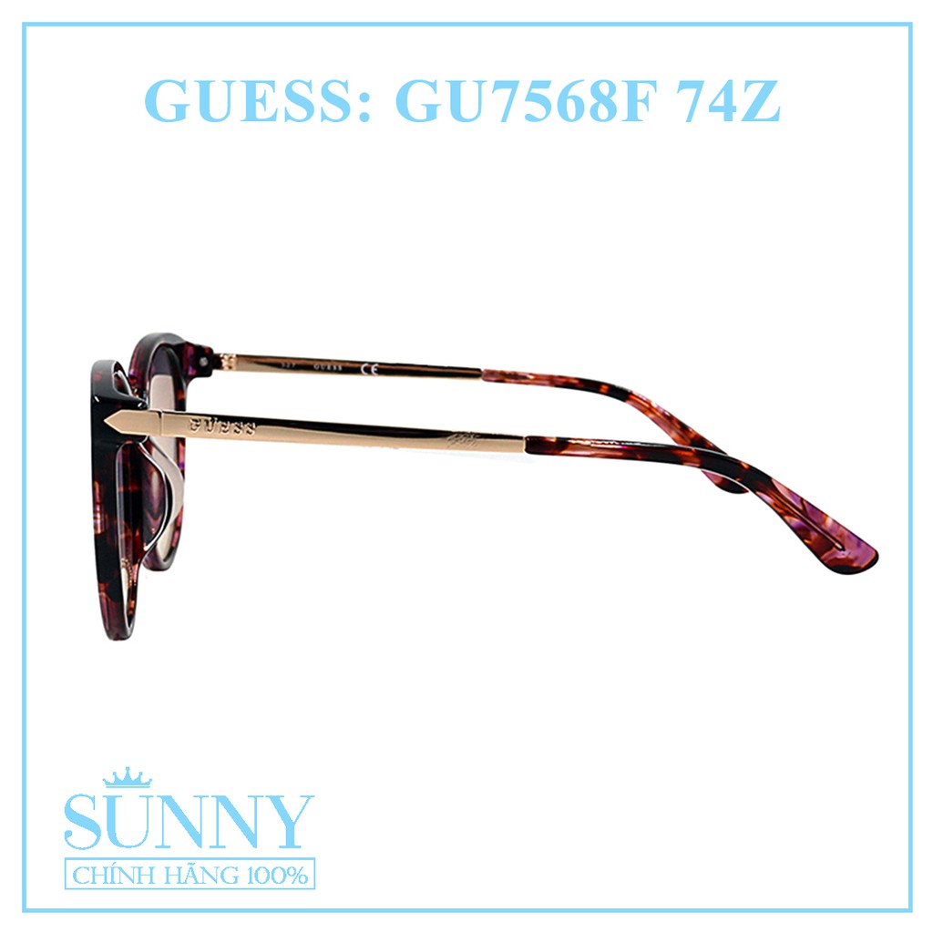 Kính mát Guess GU7568F 74Z nhiều màu chính hãng, thiết kế dễ đeo bảo vệ mẳt