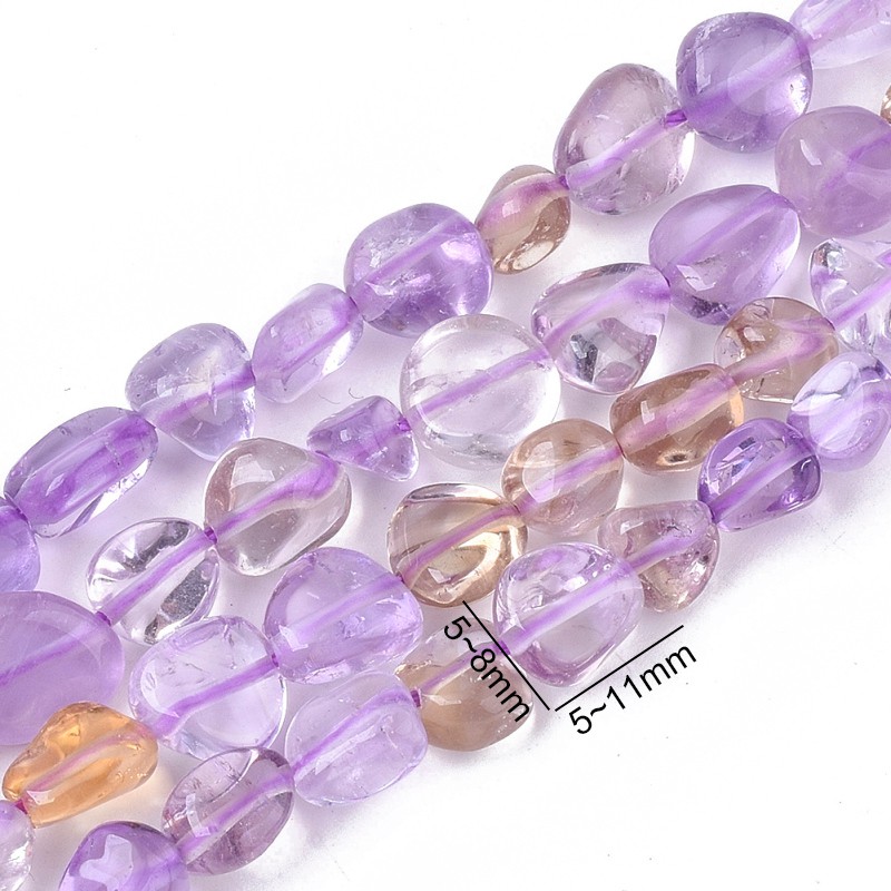 Chuỗi 52-56 hạt đá 5-11x5-8x3-6mm lỗ 0.8mm khoảng 15.94 inch