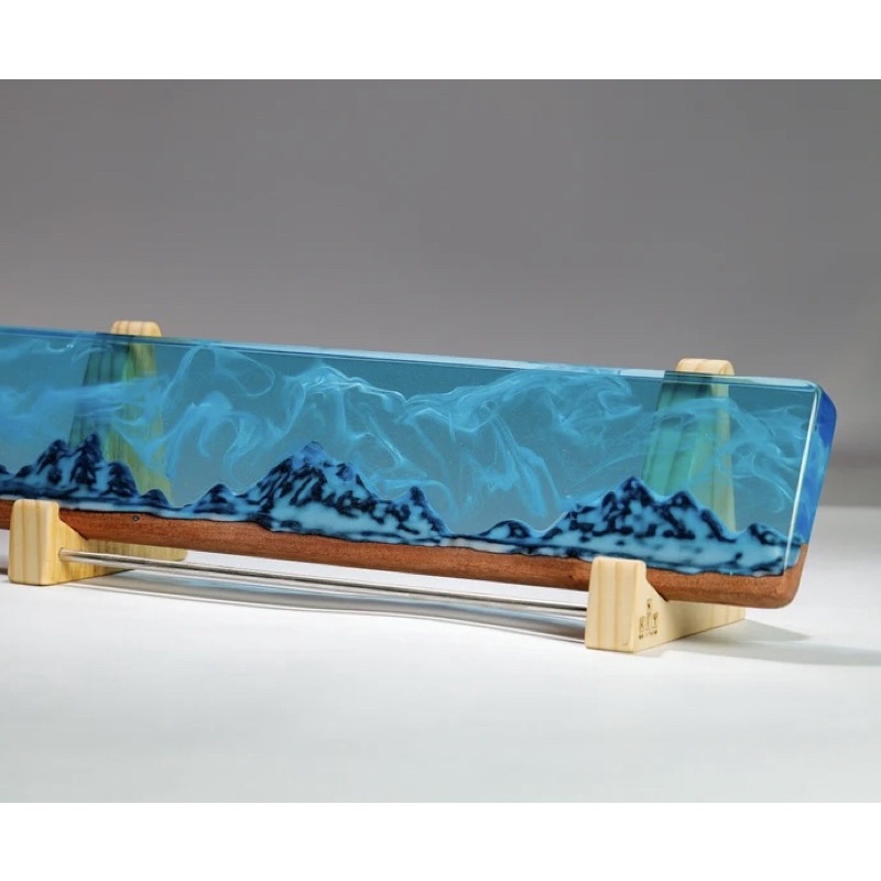 Kê tay bàn phím Rừng xanh - Núi tuyết.Wrist rest resin.