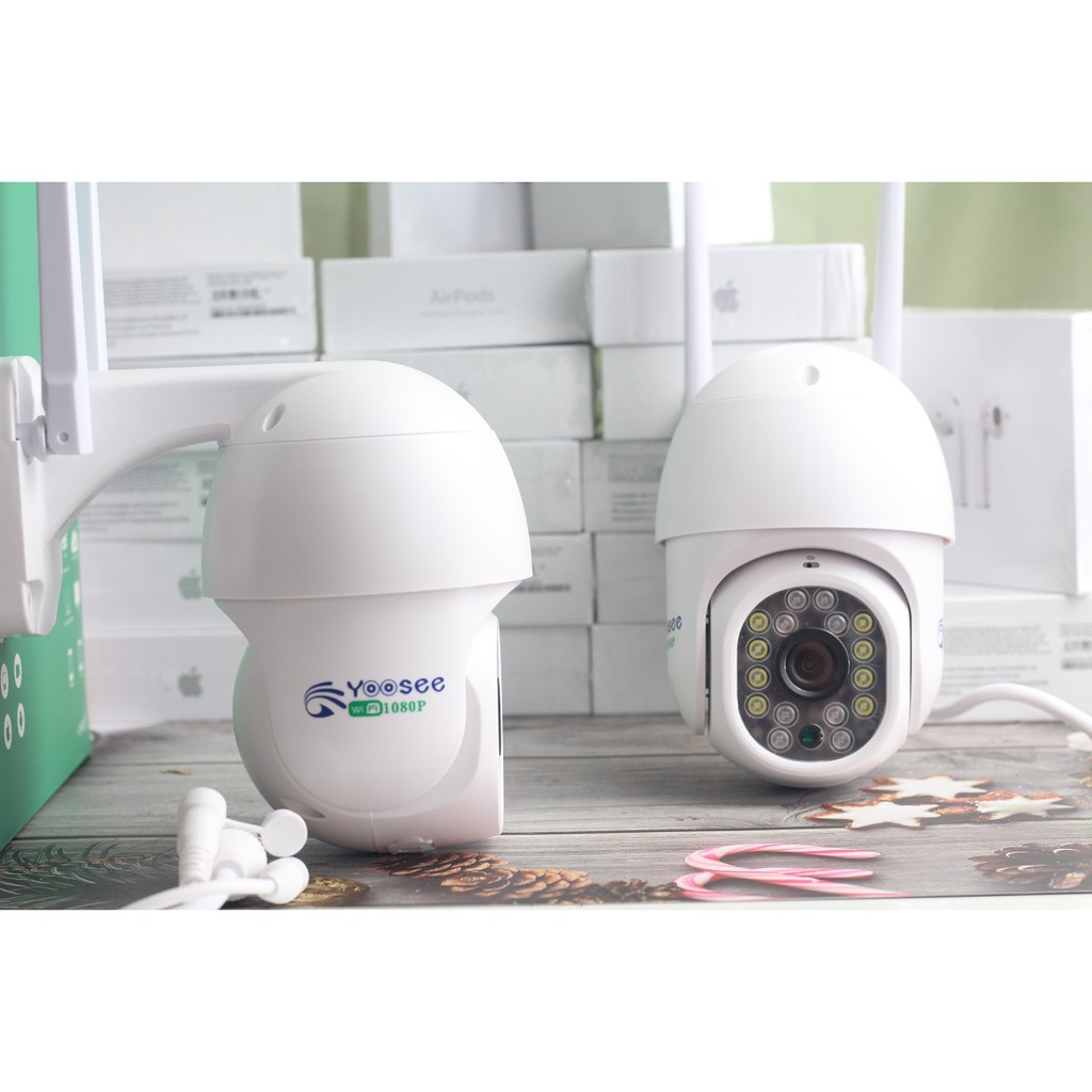 Camera yoosee ngoài trời 4 râu, 20 ĐÈN ,THÂN XOAY, 3.0 MP Ban Đêm Có Màu - Camera wifi kèm thẻ nhớ yoosee | BH 12 Thán | BigBuy360 - bigbuy360.vn