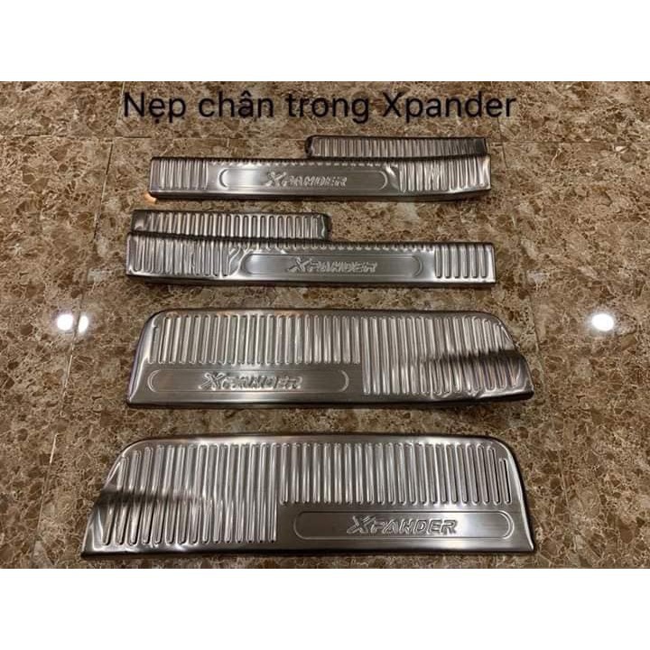 Bộ ốp bậc trong và ngoài xe Mitsu Xpander 2018 - inox