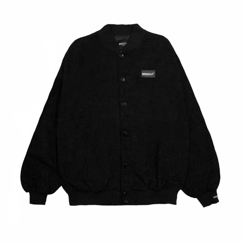Áo khoác bomber nhung tăm Missout 2lớp dày dặn