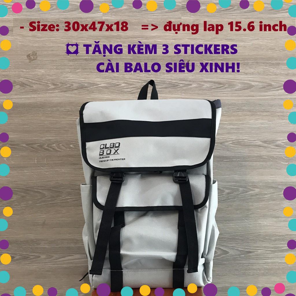 Balo thời trang unisex phong cách Hàn Quốc 2022, đựng lap 15.6 inch, HÌNH THẬT, TẶNG 3 STICKERS