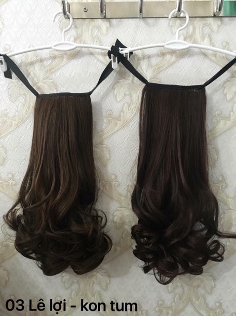 Tóc giả cột xoăn ngắn d16 cao cấp❤️ freeship 50k❤️ tóc cột xoăn ngắn