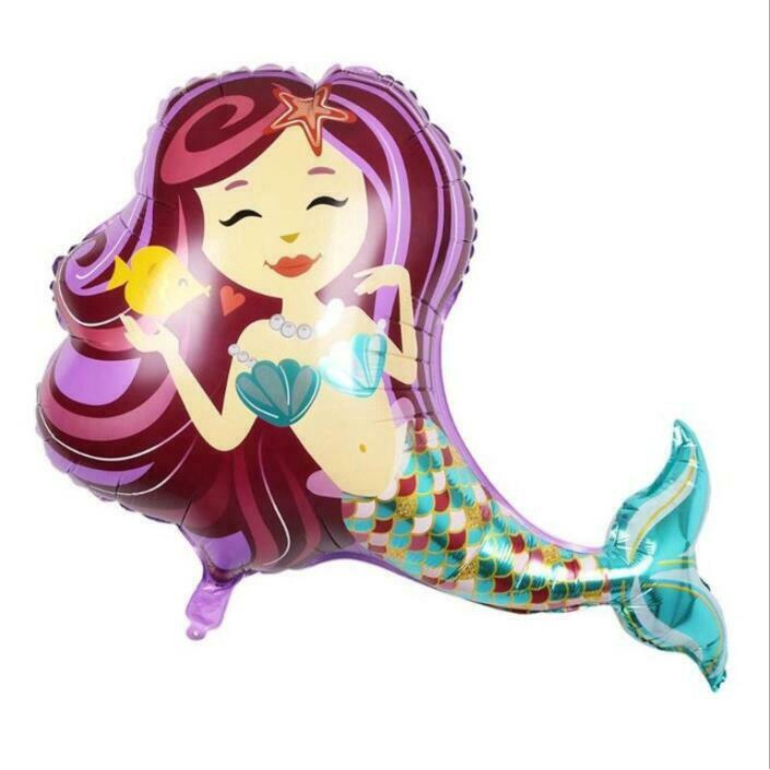 Bong bóng trang trí tiệc sinh nhật hình nàng tiên cá cỡ lớn