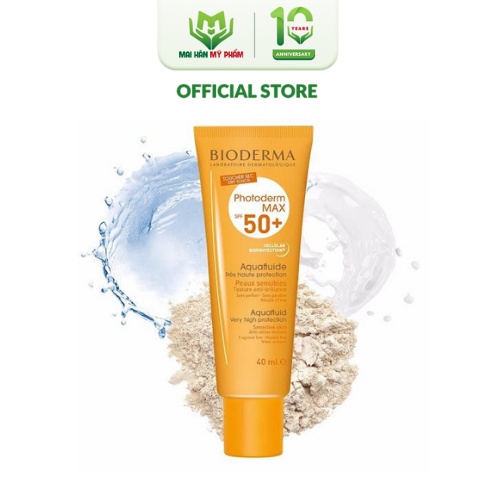 Kem Chống Nắng Khô Thoáng Giảm Bóng Nhờn Bioderma Photoderm Max Aquafluide SPF 50+ 40 ml