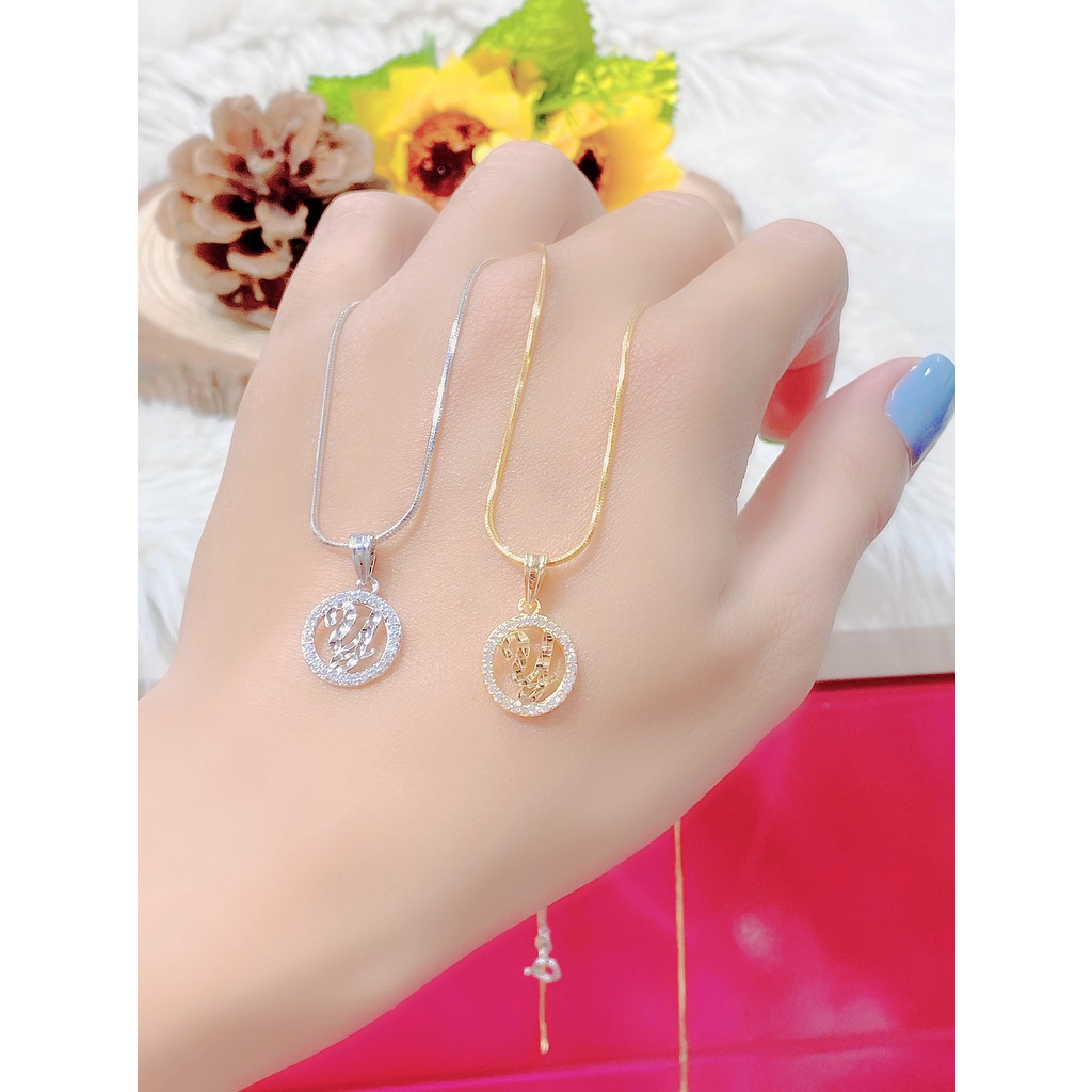 UHA - Dây chuyền kết hợp mặt chữ cái đơn giản thanh lịch dễ phối