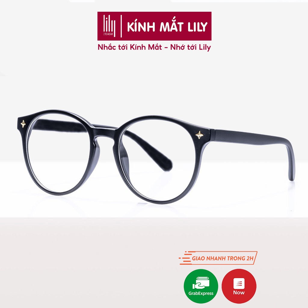 Gọng kính râm cận tròn nam nữ Lilyeyewear thời trang mắt râm 6 màu tháo lắp dễ dàng 5 in 1