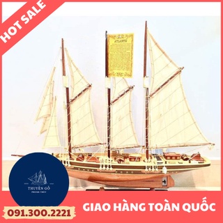 [ Gỗ Tự Nhiên] Du Thuyền Atlantic Dài 32 - 70cm ( Bao gồm cả mũi )