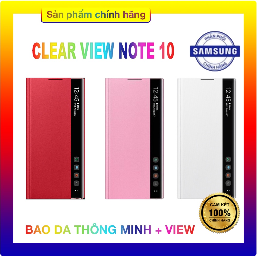 Bao da Clear View Cover cho Samsung Galaxy Note 10 [Chính hãng FULLBOX ]