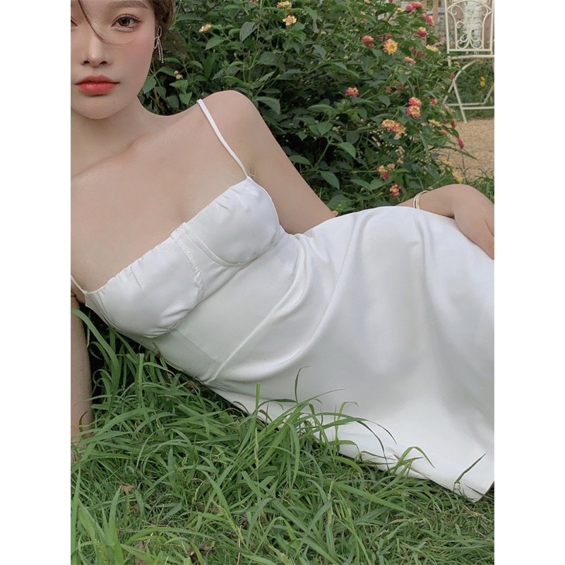 [Có ảnh thật] Set áo khoác ren tay dài+đầm 2 dây gợi cảm phong cách ulzzang SAM SAM BOUTIQUE | BigBuy360 - bigbuy360.vn