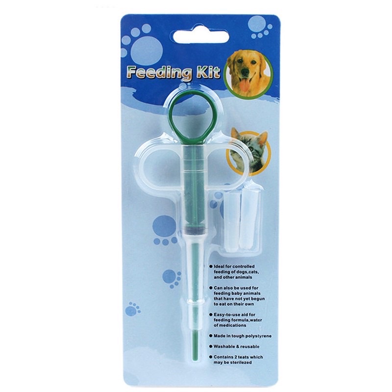 [Fullbox] Ống Bơm Xi Lanh Dành Cho Chó Mèo Chất Liệu Silicon Kháng Khuẩn An Toàn Dành Cho Thú Cưng