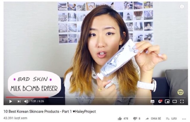 Sữa Rửa Mặt BadSkin Milk Bomb Eraser 100ML