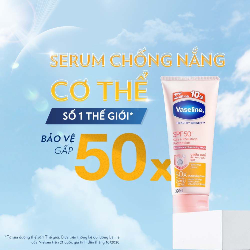 Dưỡng trắng Vaseline 10X-50X - giúp trắng da, da săn chắc, ngăn ngừa lão hóa da [ chuẩn Thái Lan]