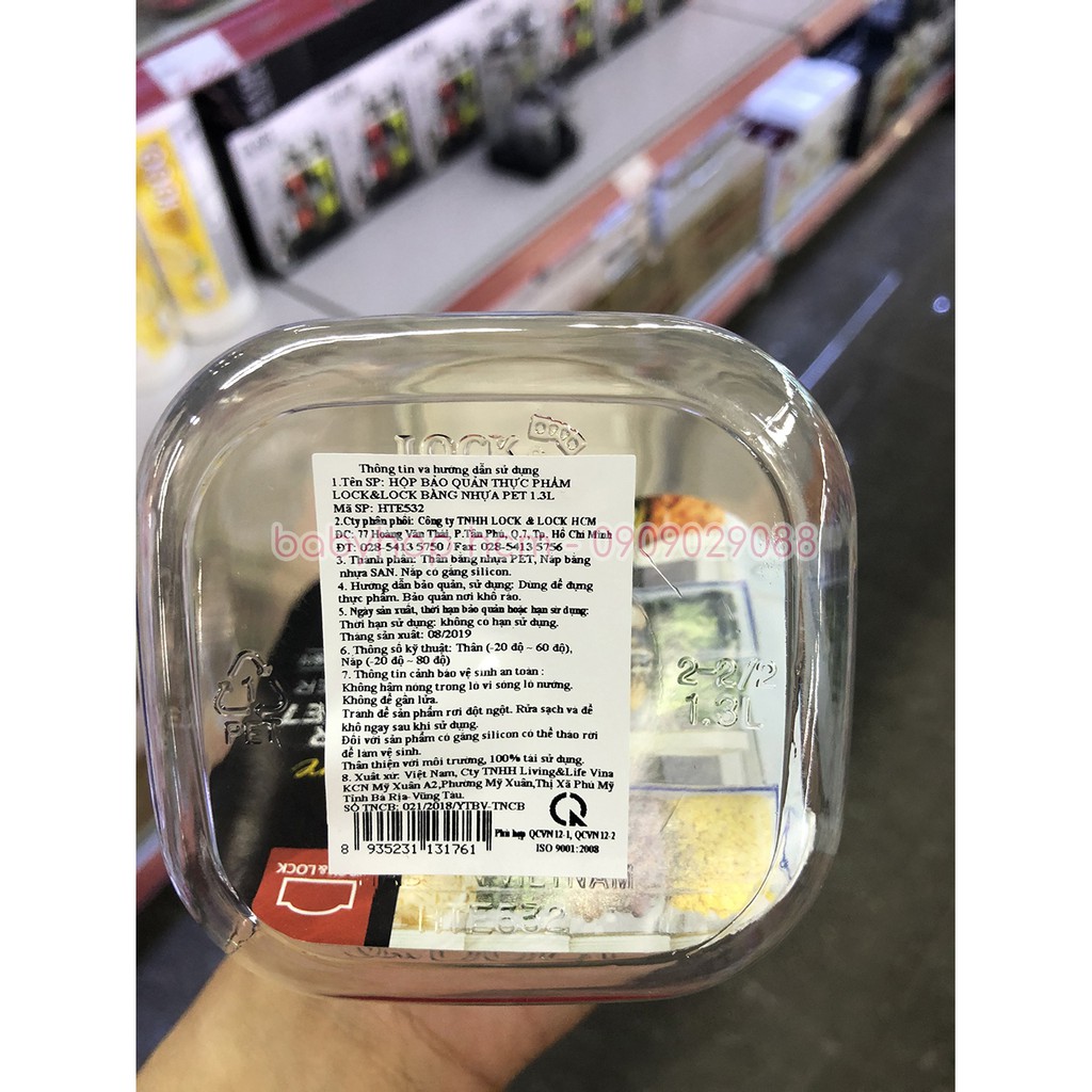 Hộp bảo quản thực phẩm Lock&Lock Door Pocket HTE530 [750ML] HTE531 [1L] HTE532 [1.3L] | BigBuy360 - bigbuy360.vn