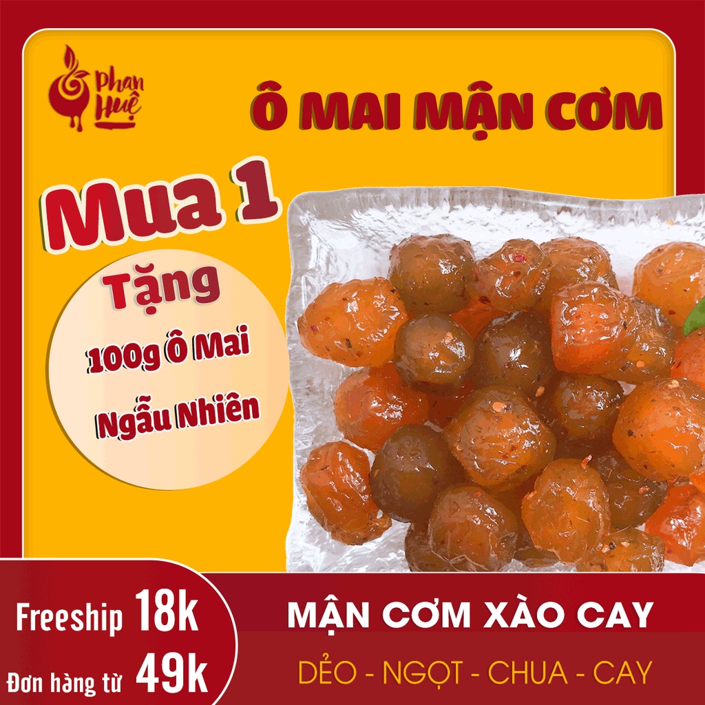 Ô mai xí muội mận cơm xào cay Phan Huệ đặc biệt, mận cơm miền Bắc chọn lọc, đặc sản Hà Nội