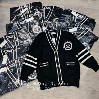Áo khoác phối viền chất len tăm