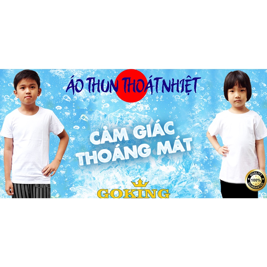 Combo 2 Áo thun thoát nhiệt Nhật Bản cho bé trai bé gái. Áo thun Goking cao cấp 100% cotton thoáng mát