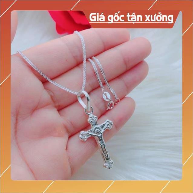 FREE SHIP Dây chuyền mặt thánh giá chuẩn bạc ta