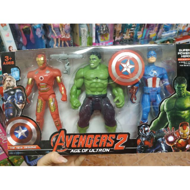 Bộ 3 siêu anh hùng Avengers (Hulk, Captain, Iron man)