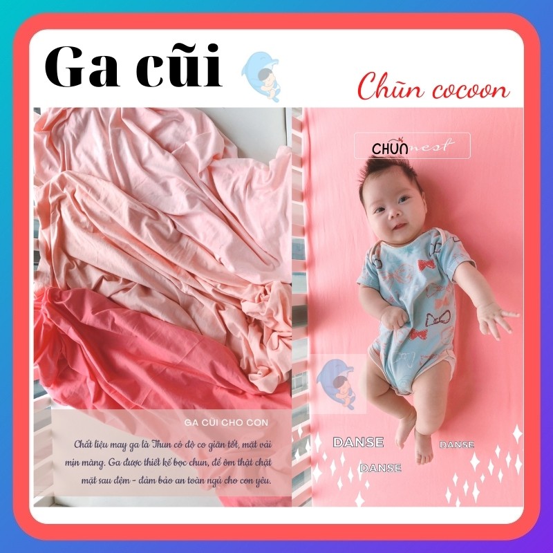 Ga Cũi Chũn Nest Cho Bé Bề Mịn Mát Thấm Hút Tốt Giúp Bé Thỏa Mái Và Mát Lưng Thuộc Chũn Cocoon