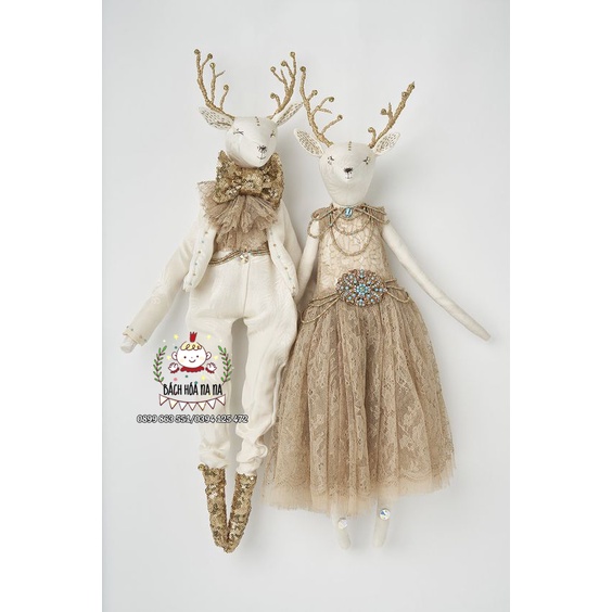 Bộ Kit tự thêu DIY THỎ BÔNG ĐÁNG YÊU - TỰ LÀM DOLL - thú nhồi bông , búp bê chân dài - Handmade Nana Shop