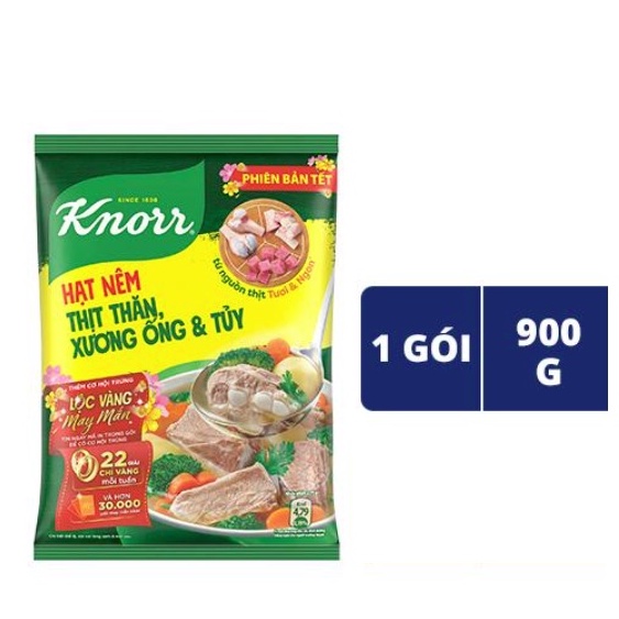 Hạt Nêm Knorr Thịt Thăn Xương Ống Gói 900g