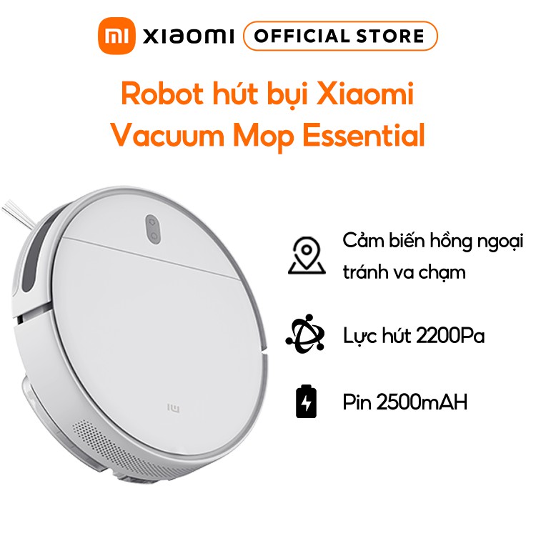 Robot hút bụi Xiaomi Vacuum Mop Essential SKV4136GL (Trắng) - BH 12 tháng