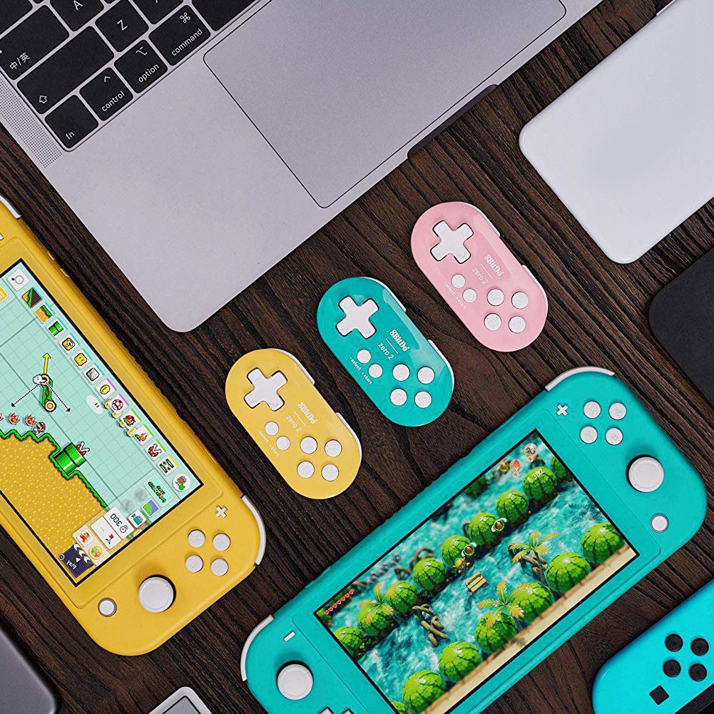 Tay Cầm Chơi Game Bluetooth Không Dây 8bitdo Zero 2 Màu Hồng