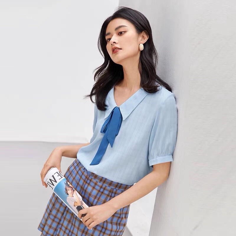 Áo sơ mi xanh Eifini