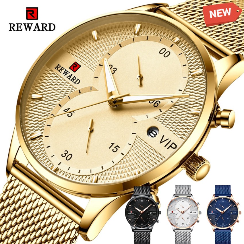 Đồng Hồ Nam Dây Thép Reward KT82001 Chính Hãng 2019 NEW Bảo Hành 12 Tháng Top Brand Luxury Hàng Nhập HongKong