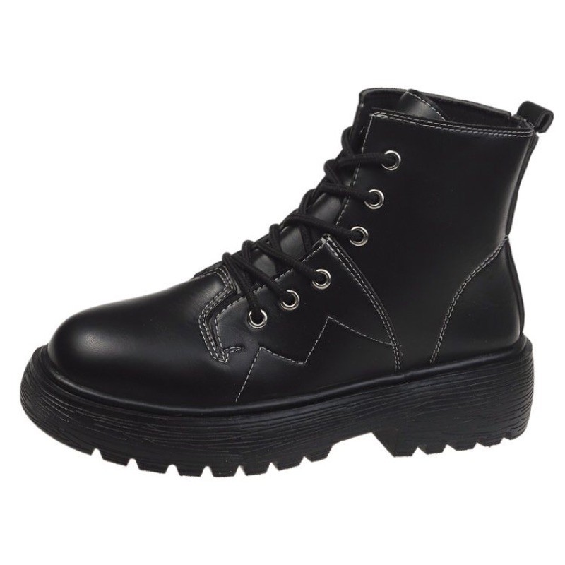 Giày Bốt Martins 2 màu đen trắng phong cách boots ulzzang phòng cách hàn quốc cho nữ