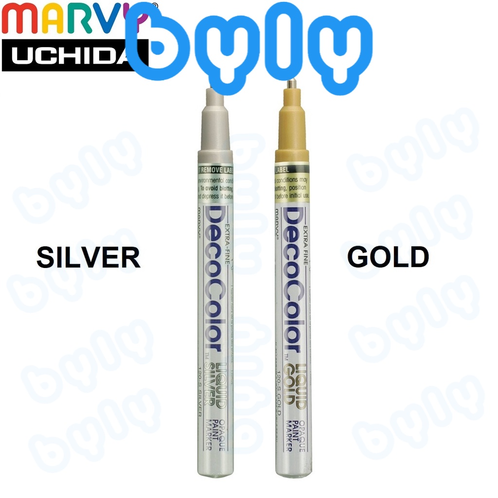 [Ship hỏa tốc] Deco Color - Bút sơn ngòi kim Mettallic Marker chất lượng cao Marvy 120 130 140 - ByLy Store