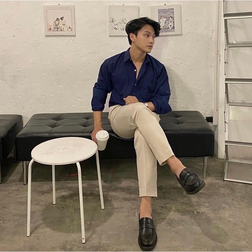 Penny Loafer sơn tùng đế khâu, giày lười nam kiểu dáng Modern