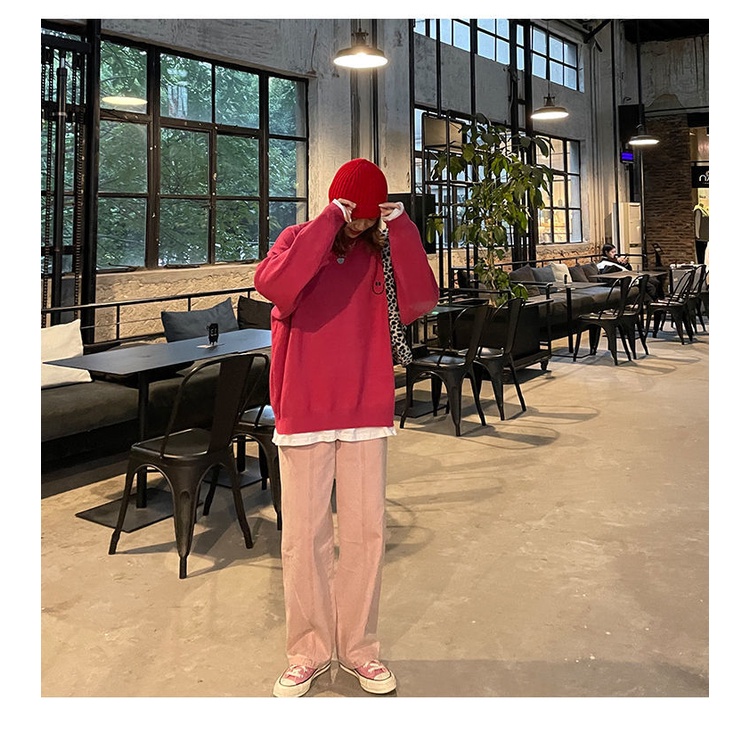 Quần yếm jean lưng cao ống rộng thời trang Hàn Quốc thịnh hành cho nữ