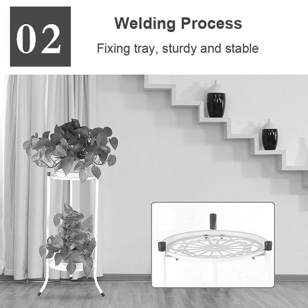 Giá Đỡ Chậu Hoa 2 Tầng Trang Trí Ban Công Sân Vườn