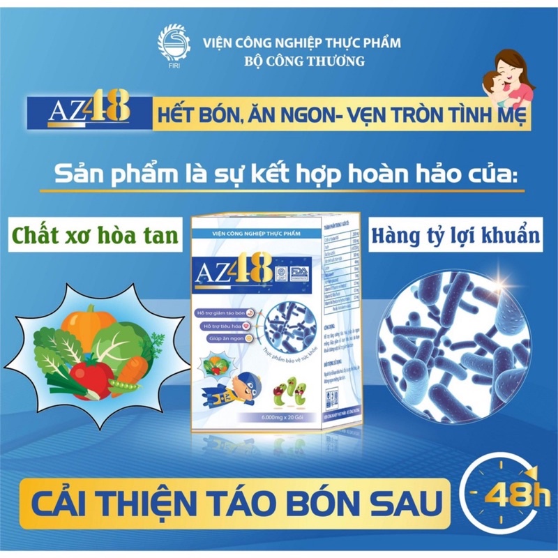 MEN AZ48 hỗ trợ Táo bón, rối loạn tiêu hoá