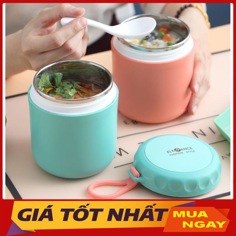 [TUYỂN SỈ ⚡] Bình Ủ Cháo Giữ Nhiệt ELEFANCE Có Quai Dung Tích 430ml