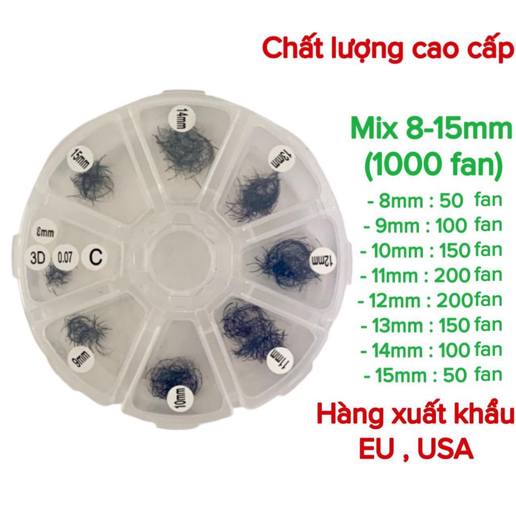 Mi fan 4D mix các loại, 1 hộp 500 fan hoặc 1000 fan