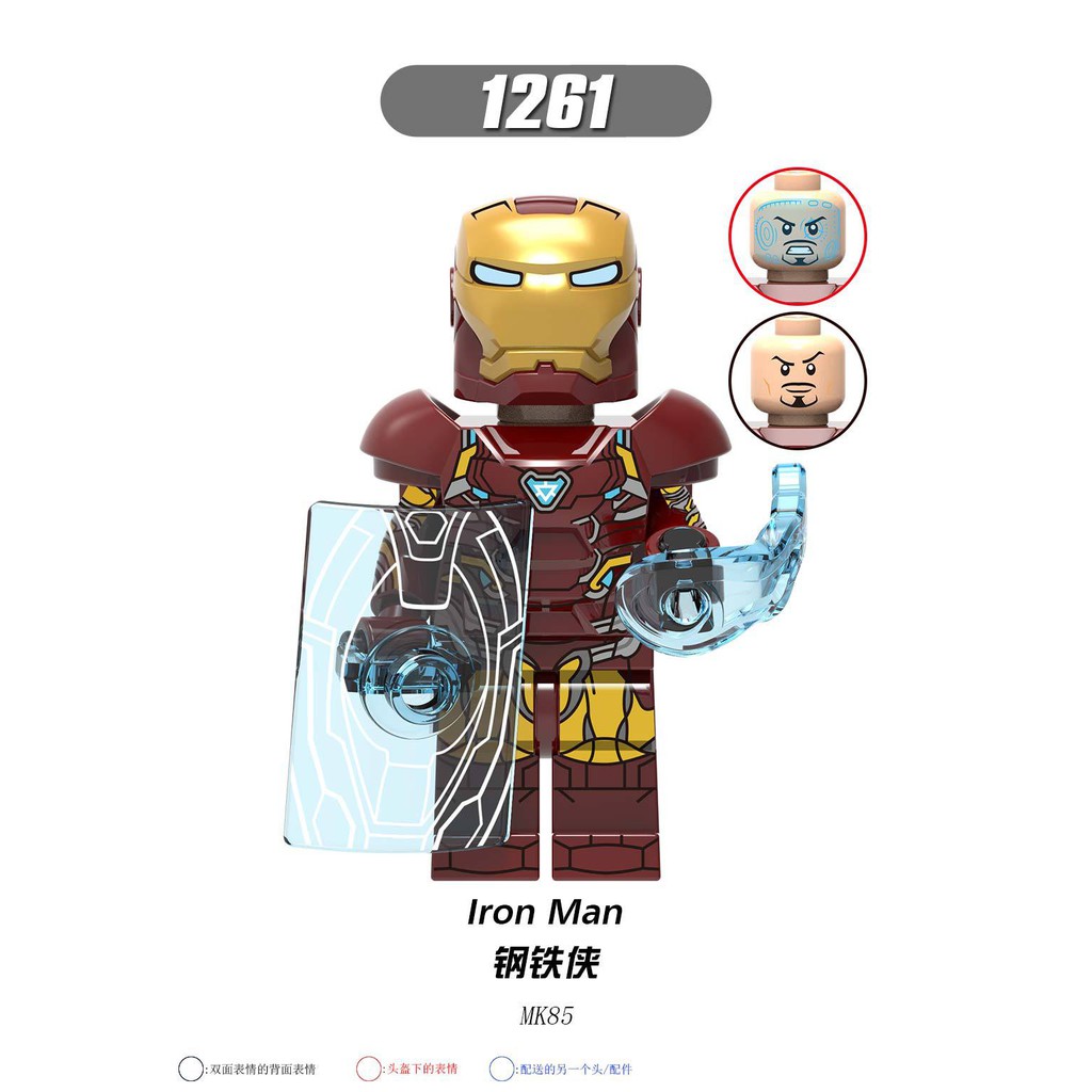 Minifigures Nhân Vật Siêu Anh Hùng Iron Man War machine Thor Captian - Lắp Ráp Mini X0258