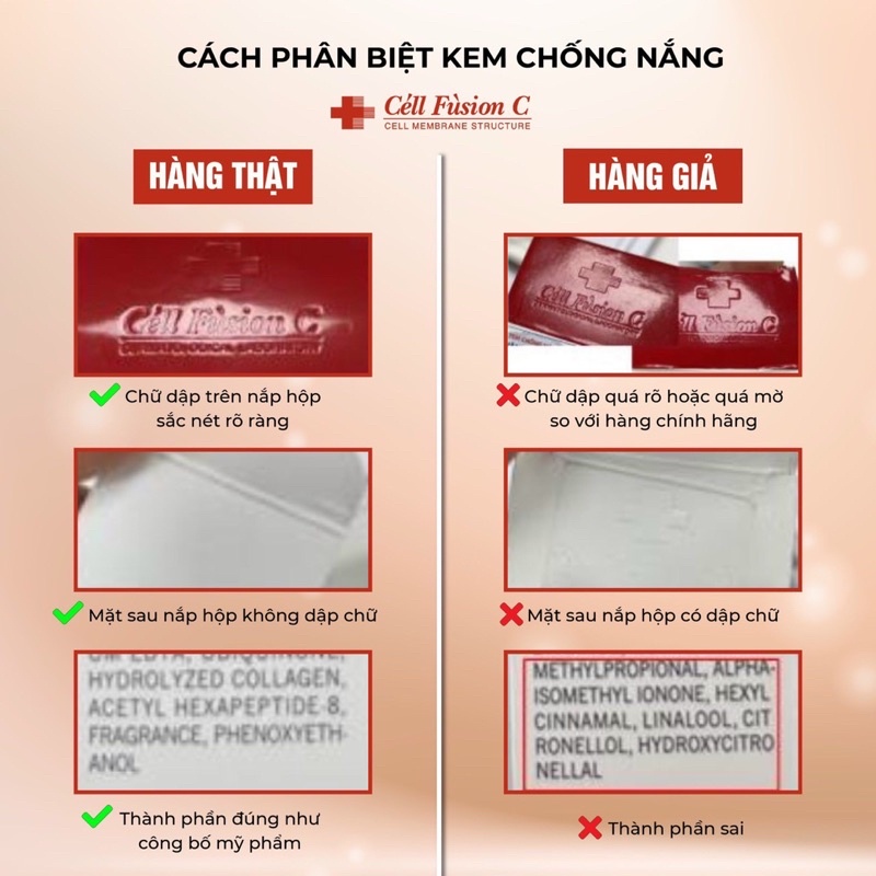 Kem Chống Nắng CELL FUSION C Hồng 50 ML