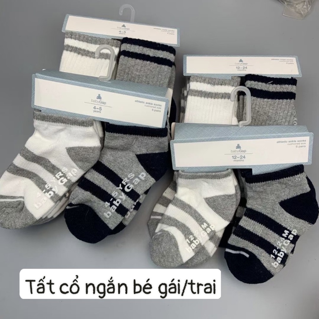 Set 2 đôi tất len chống trượt xuất dư cho bé 6m-5y