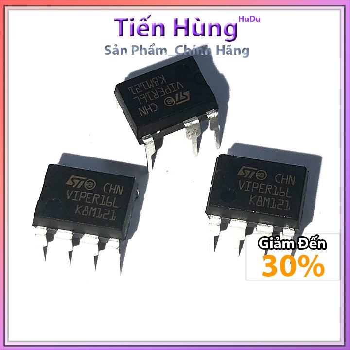VIPER16L VIPER16 DIP-7 chân cắm ic nguồn bo công suất máy giặt mới chính hãng ST 100%