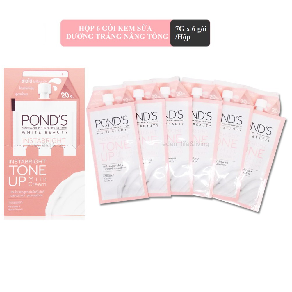 [HB Gift] Hộp Kem sữa dưỡng trắng nâng tông Pond's (7g x 6 gói) | BigBuy360 - bigbuy360.vn