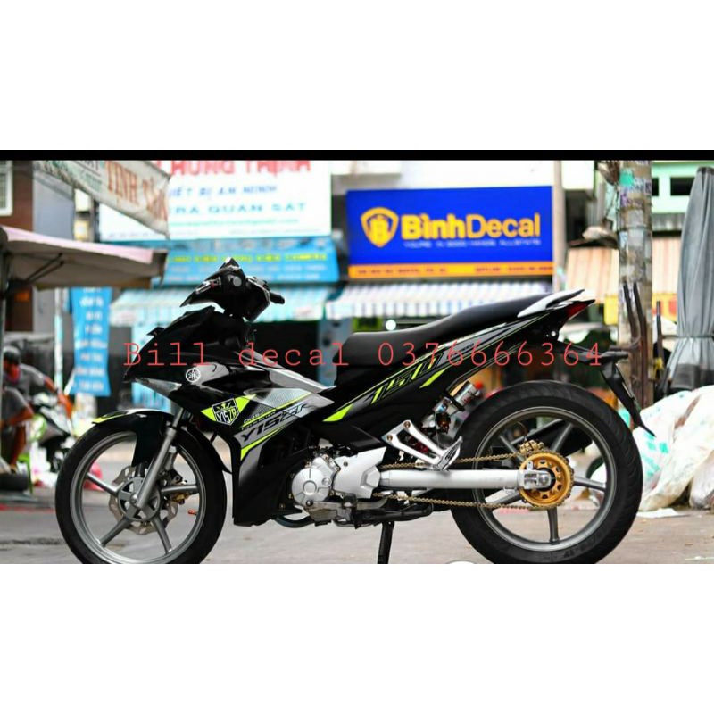 Tem rời exciter 150 y15zr đen xám phối xanh lục