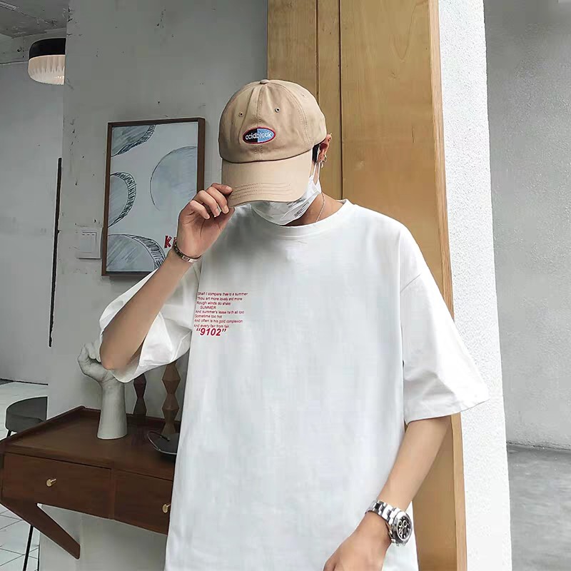 Áo Thun Tay Lỡ LUFFY 9102 Form Rộng Ulzzang Unisex (Đen/Trắng) | BigBuy360 - bigbuy360.vn